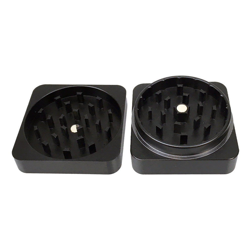 Grinder Best Buds Flat Square Aluminium Onyx