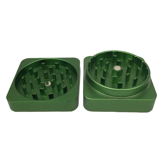 Grinder Best Buds Flat Square Aluminium Grass