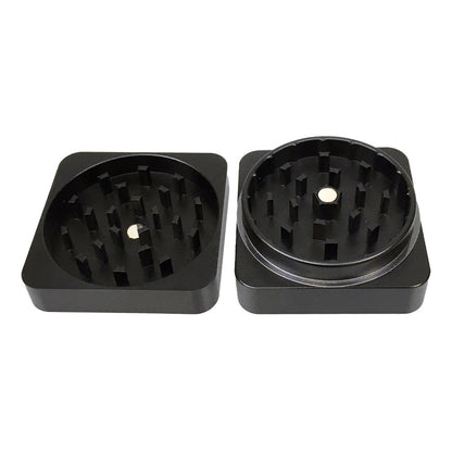 Grinder Best Buds Flat Square Aluminium Onyx