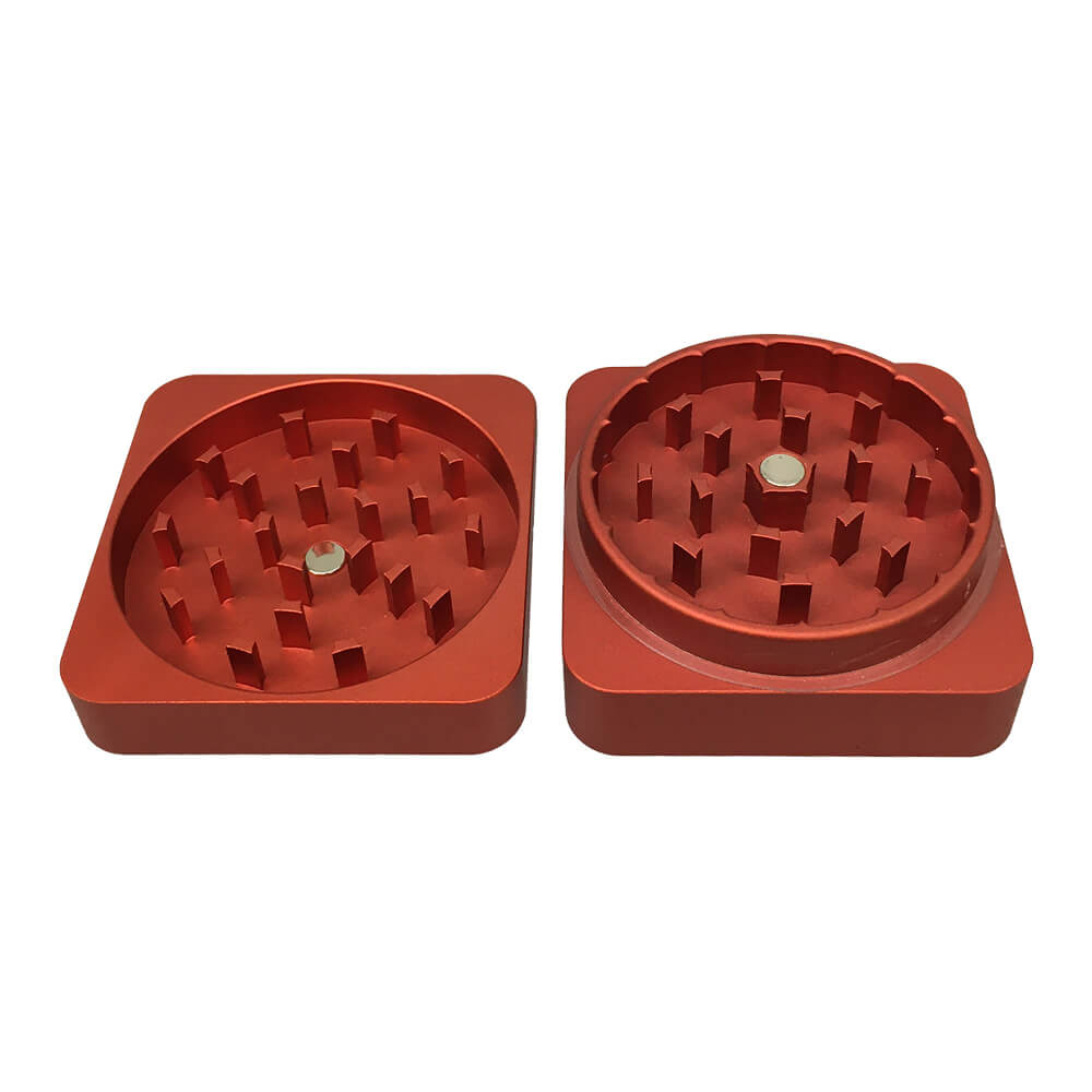 Grinder Best Buds Flat Square Aluminium Rust
