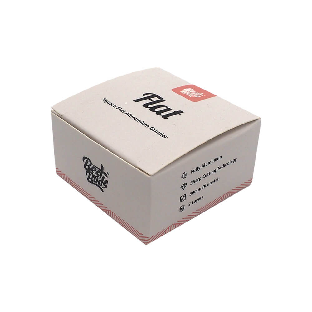 Grinder Best Buds Flat Square Aluminium Flamingo