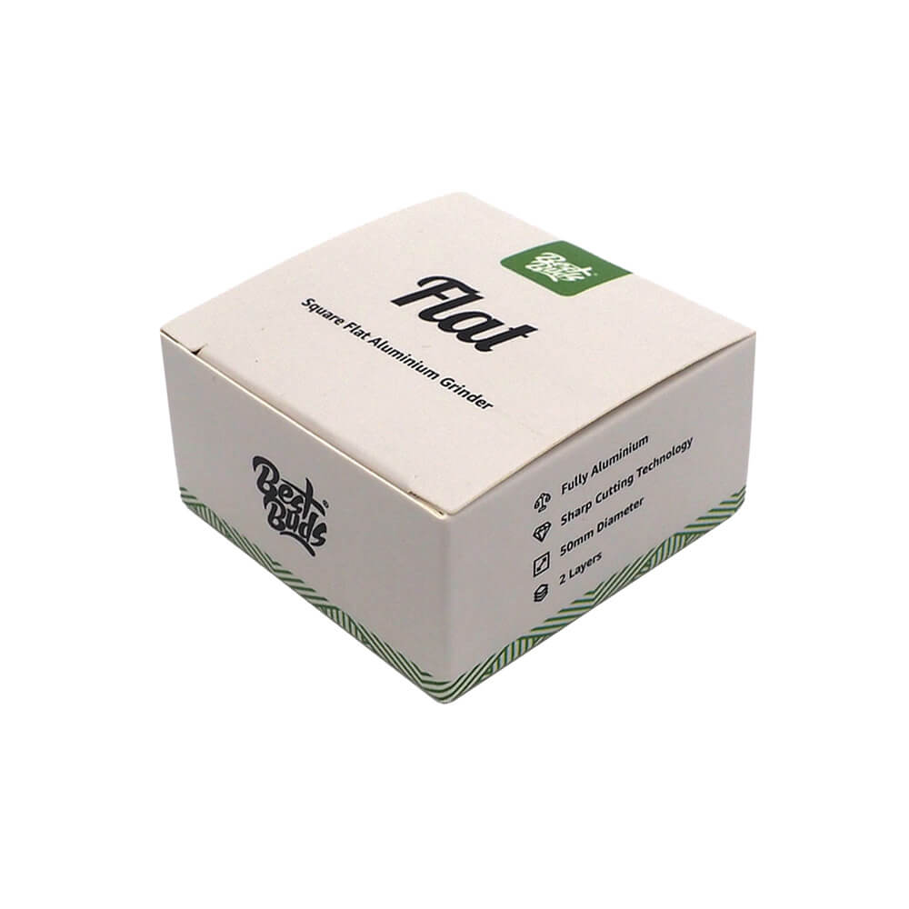 Grinder Best Buds Flat Square Aluminium Grass
