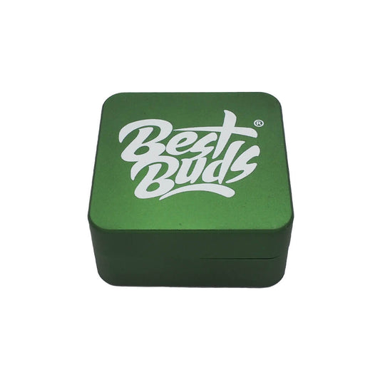 Grinder Best Buds Flat Square Aluminium Grass