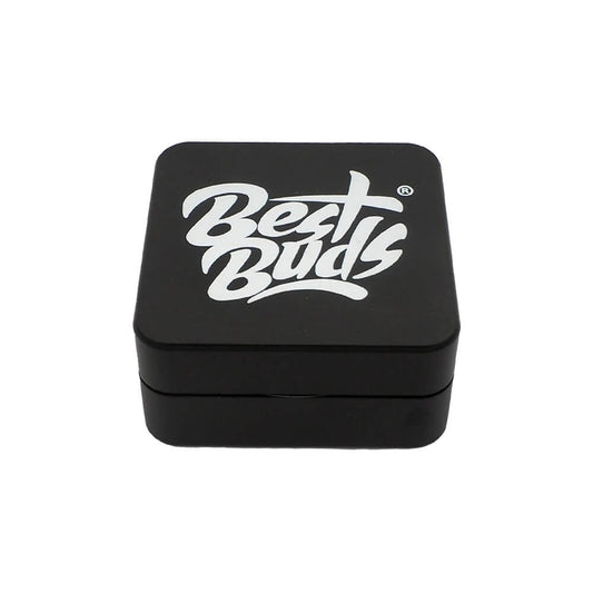 Grinder Best Buds Flat Square Aluminium Onyx